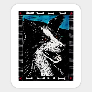 Reginald, border collie Sticker